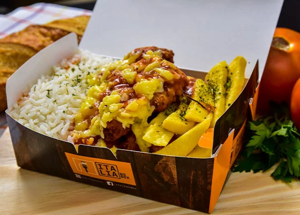 Opção de massas e arroz